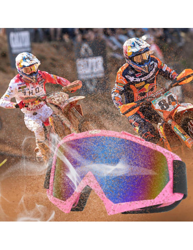 Gafas de Motocross OQUQO Rosa para Adultos y Niños