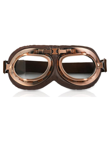 Gafas de Cosplay Steampunk Retro Marrón Lente Clara