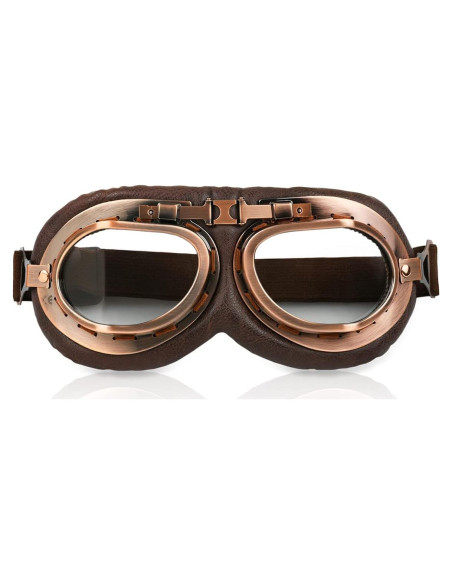 Gafas de Cosplay Steampunk Retro Marrón Lente Clara Gafas de Cosplay Steampunk Retro Marrón Lente Clara