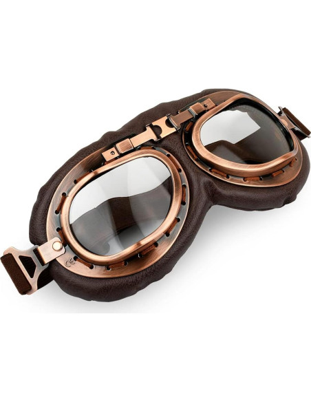 Gafas de Cosplay Steampunk Retro Marrón Lente Clara Gafas de Cosplay Steampunk Retro Marrón Lente Clara