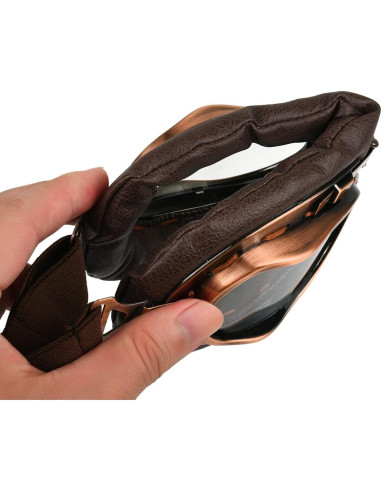 Gafas de Cosplay Steampunk Retro Marrón Lente Clara