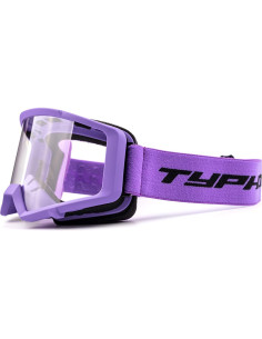 Gafas de Motocross Typhoon GOGPPL Unisex Púrpura con Lente Clara 2