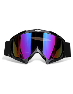 Gafas de Motocross UV Polarizadas - Marco Negro, 2 Paquetes