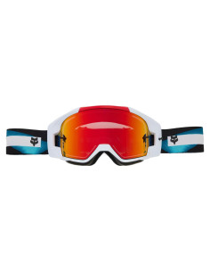 Gafas de Motocross Fox Racing VUE - Lente Espejada, Negro/Blanco