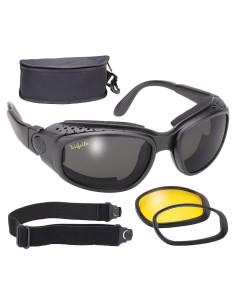 Gafas de sol convertibles Pacific Coast Airfoil negras con 3 lentes