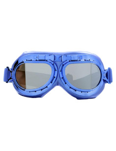 Gafas de Motocicleta CRG Sports T08 Retro Unisex Azul Plateado