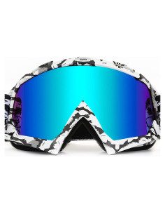 Gafas de Motocross BATFOX F816 UV400 para Adultos Azul-Negro