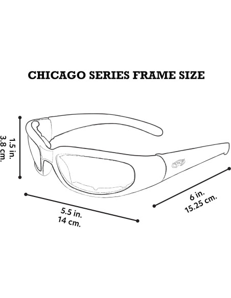 Gafas de sol acolchadas Global Vision Chicago para moto UV