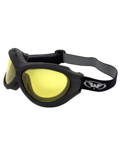 Gafas de Moto Global Vision Big Ben Marco Negro Lente Amarillo