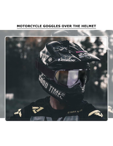 Gafas de Motocross UV Protección TPU Rosa Lente Clara