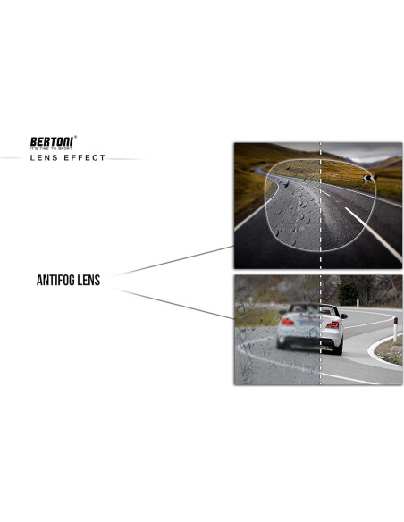Gafas de Moto Bertoni AF191L Cuero Negro Antifog UV Gafas de Moto Bertoni AF191L Cuero Negro Antifog UV