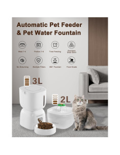 Dispensador Automático de Comida y Agua COVVY 3L LCD 2