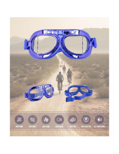 Gafas de Motocicleta CRG Sports T08 Retro UV 100% Protección 2