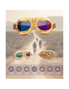 Gafas de Motocicleta CRG Sports T08 Retro Unisex UV 100% 2