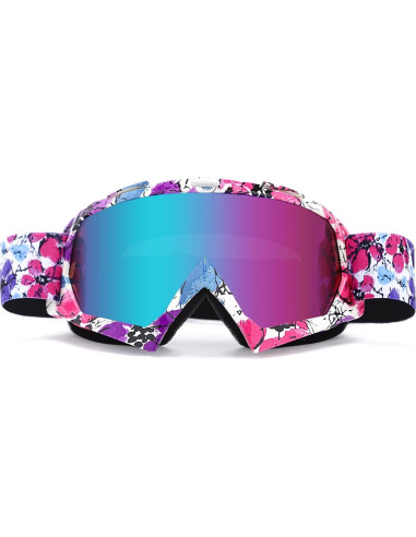 Gafas de Motocross Beyisi UV400 Rosa Púrpura Antideslizantes