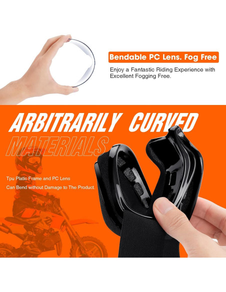 Gafas de Moto para Niños MAMBAOUT con Lente Transparente