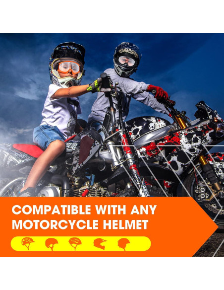 Gafas de Moto para Niños MAMBAOUT con Lente Transparente