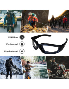 3 Pares de Gafas de Motocicleta UV Anti-Viento y Polvo 2