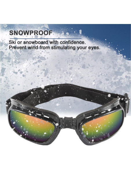 Gafas de Motocicleta Vintage con Espuma Acolchada