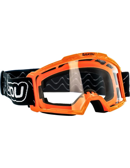 Gafas de Motocross Antivaho para Niños 3-12 Años Naranja
