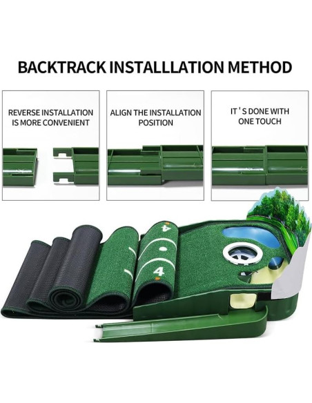 Alfombra de Putting de Golf Ascent PM020 con Peligros y Marcadores