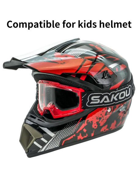 Gafas de Motocross Antivaho para Niños 3-12 Años Naranja