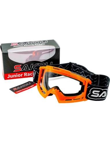 Gafas de Motocross Antivaho para Niños 3-12 Años Naranja
