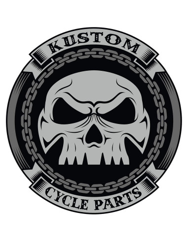 Campana de Guardia Motocicleta Kustom Cycle Parts KCP-BELL Plateada
