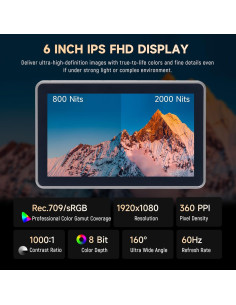 Monitor de Campo VILTROX DC-X2 6" 2000 Nits HDMI 4K 2