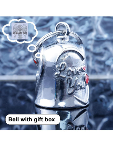 Campana de Motocicleta CYZBTBl 3D de Acero Inoxidable Plata