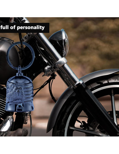 Campana de Motocicleta CYZBTBl 3D Acero Inoxidable Negra