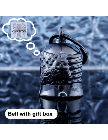 Campana de Motocicleta CYZBTBl 3D Acero Inoxidable Negra