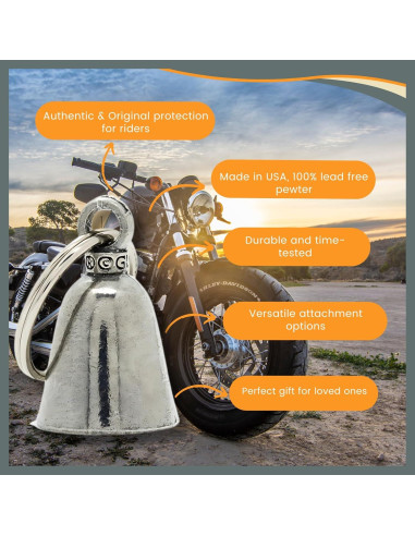 Campana de la Suerte Guardian de Estaño Hecha a Mano - Regalo