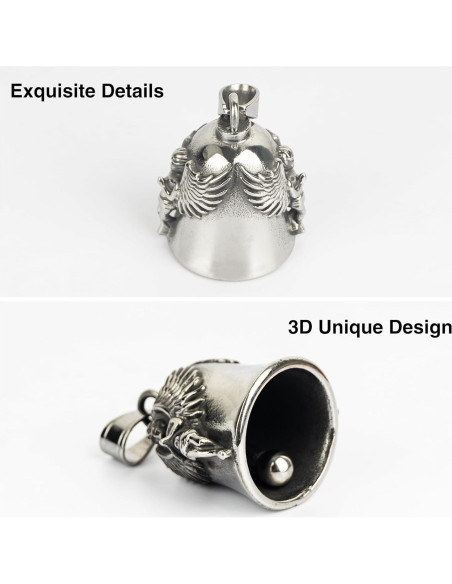 Campana de Motocicleta de Suerte con Gancho - Diseño 3D