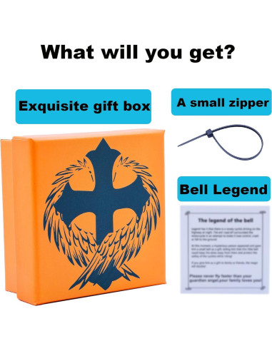 Campana de Motocicleta TEWAFOS Cruz Alada Negra Plateada