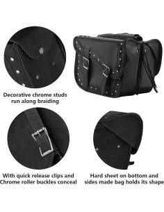 Bolsa de Sillón de Cuero GARGOYLE BELLS para Motocicleta 33x25.4cm 2