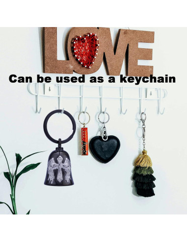 Campana de Motocicleta TEWAFOS Cruz Alada Negra Plateada