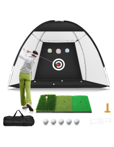 Red de Golf Guecar 3,05 x 2,13 m con Alfombrilla Tri-Turf