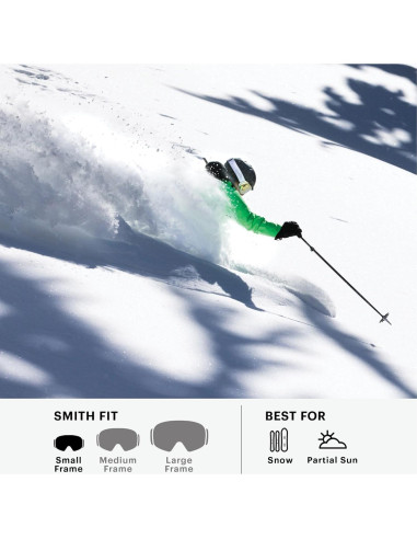 Gafas de Nieve Smith 4D MAG S - Antivaho y UV 100% para Adultos