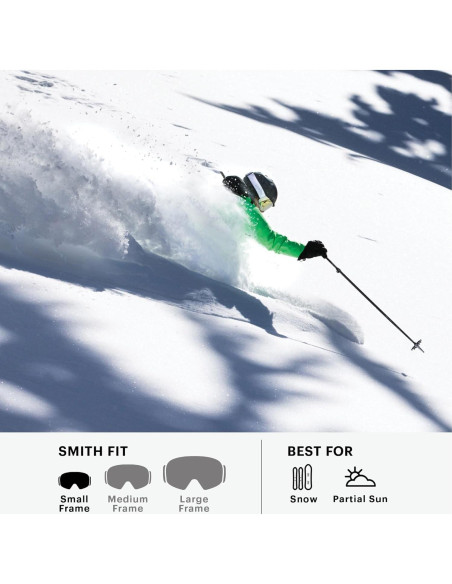 Gafas de Nieve Smith 4D MAG S - Antivaho y UV 100% para Adultos