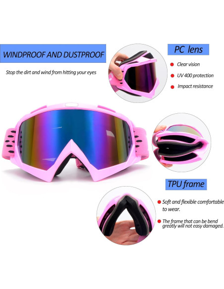 Gafas de ATV y máscara de balaclava ZJNUO para unisex