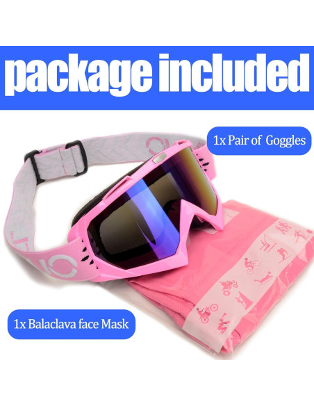 Gafas de ATV y máscara de balaclava ZJNUO para unisex