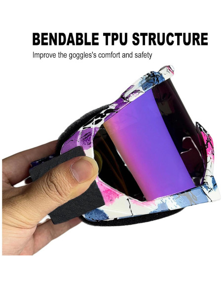 Gafas de Esquí y Motocross Immoono OTG Anti UV para Mujeres