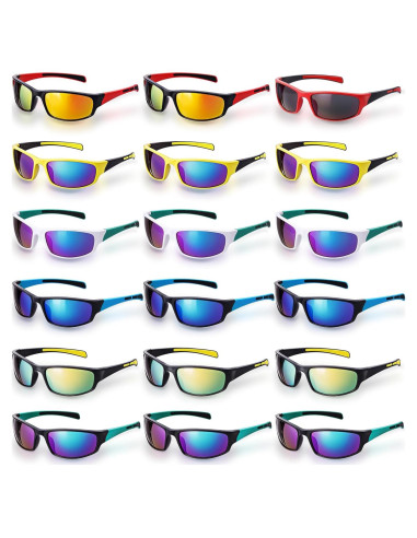 Gafas de Sol Deportivas Polarizadas Leumoi 18 Pares Unisex