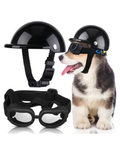 Casco y Gafas para Perros Frienda, Protección UV, Pequeño
