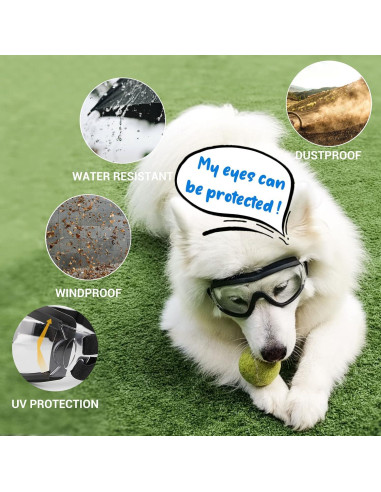 Gafas de Sol para Perros NAMSAN UV400, 2 Piezas, Medianas a Grandes