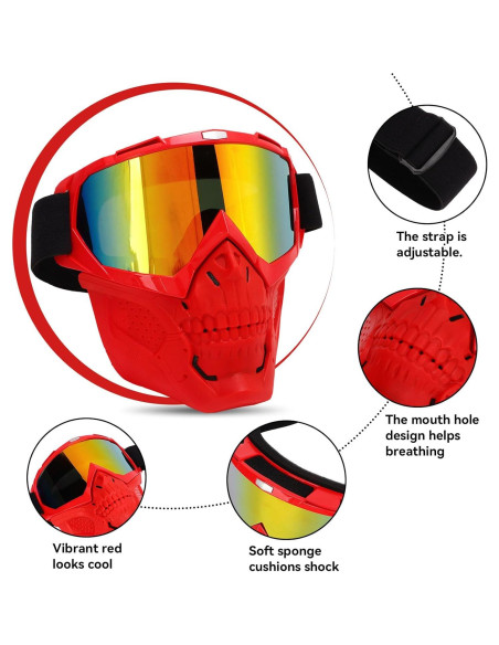 Gafas de Ciclismo HERCHR con Cubierta Facial A Prueba de Viento