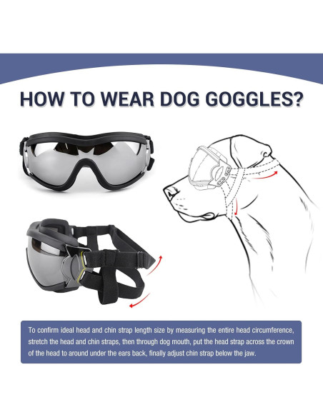 Gafas de Sol para Perros NAMSAN UV400, 2 Piezas, Medianas a Grandes Gafas de Sol para Perros NAMSAN UV400, 2 Piezas, Medianas a Grandes