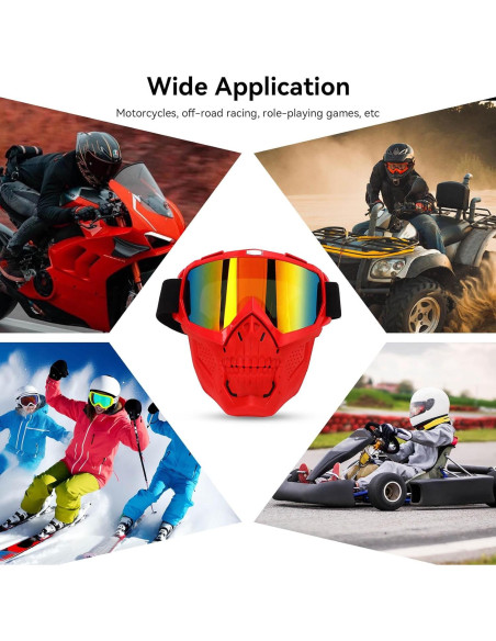 Gafas de Ciclismo HERCHR con Cubierta Facial A Prueba de Viento