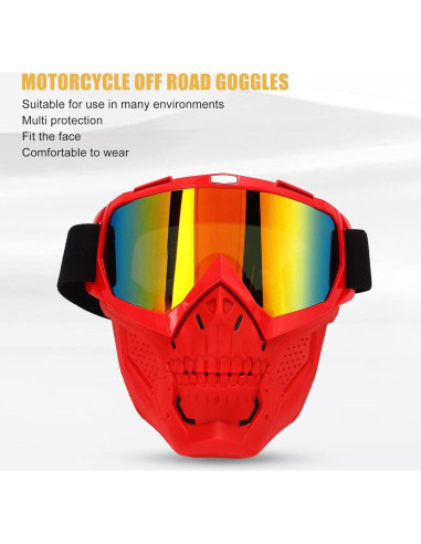 Gafas de Ciclismo HERCHR con Cubierta Facial A Prueba de Viento